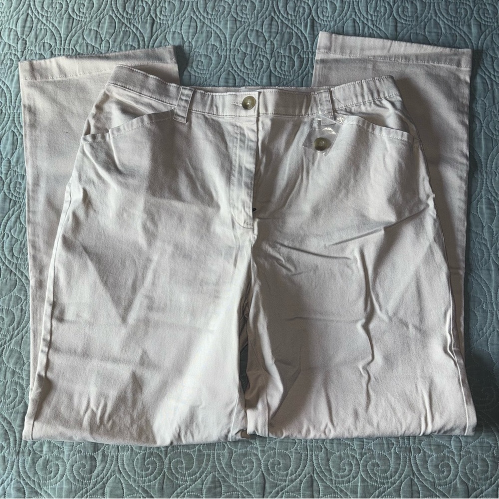 🩷L.L. Bean Women's Straight Leg White Jeans